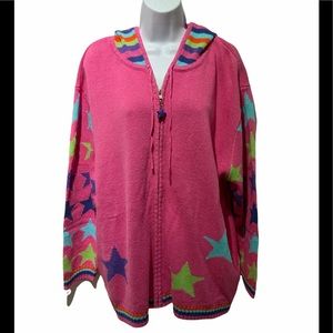 Quacker Factory Hooded Zipper Sweater NWT